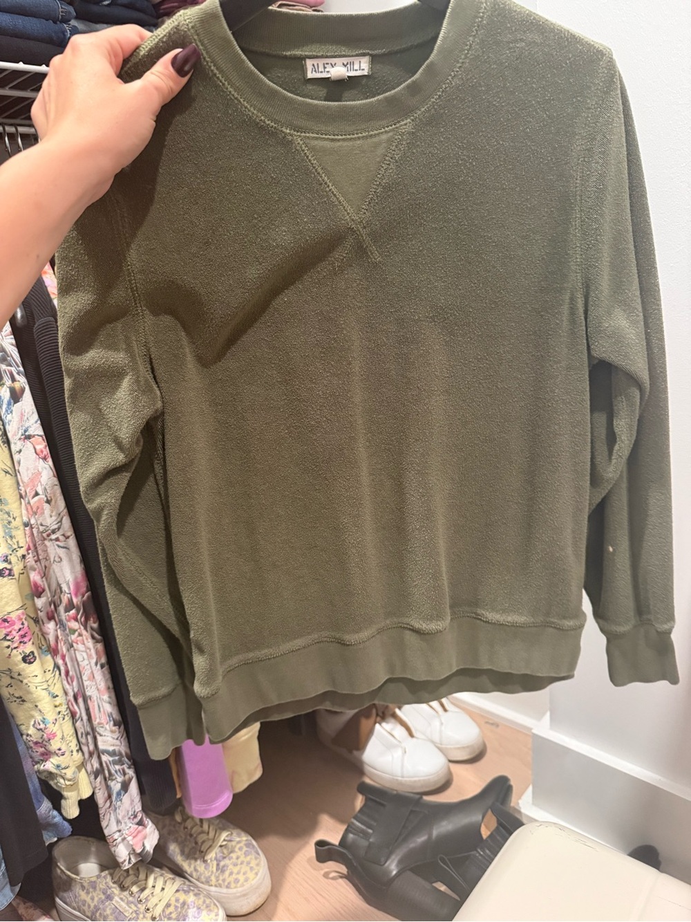Alex Mill Olive Green Crew Sweater